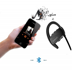 black bluetooth headset